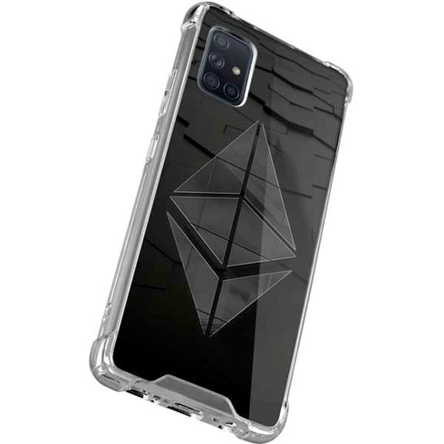 Ethereum Textured Logo Galaxy A71 5G Clear Case