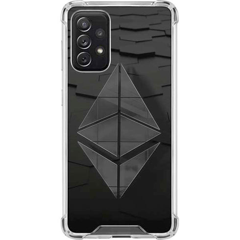 Ethereum Textured Logo Galaxy A72 5G Clear Case