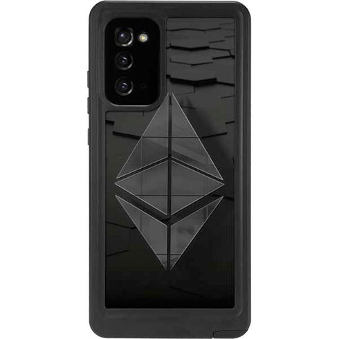 Ethereum Textured Logo Galaxy Note20 5G Waterproof Case