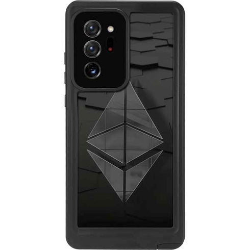 Ethereum Textured Logo Galaxy Note20 Ultra 5G Waterproof Case