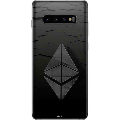 Ethereum Textured Logo Galaxy S10 Plus Skin