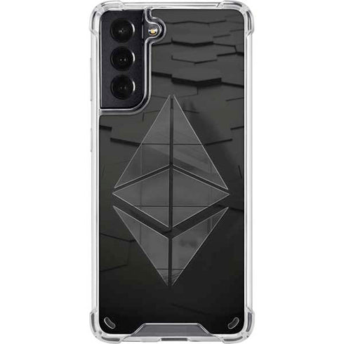 Ethereum Textured Logo Galaxy S21 5G Clear Case