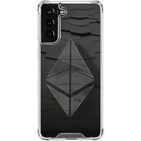 Ethereum Textured Logo Galaxy S22 Plus Clear Case