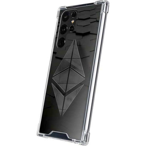 Ethereum Textured Logo Galaxy S22 Ultra Clear Case