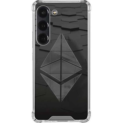 Ethereum Textured Logo Galaxy S23 Clear Case