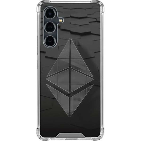 Ethereum Textured Logo Galaxy S23 FE Clear Case