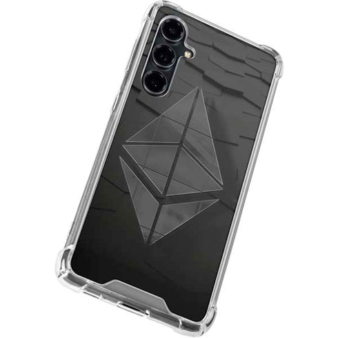 Ethereum Textured Logo Galaxy S23 FE Clear Case