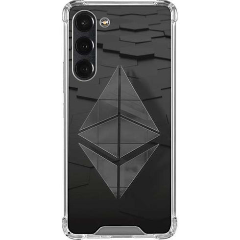 Ethereum Textured Logo Galaxy S23 Plus Clear Case