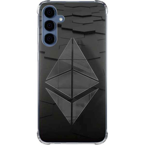 Ethereum Textured Logo Galaxy S24 Clear Case
