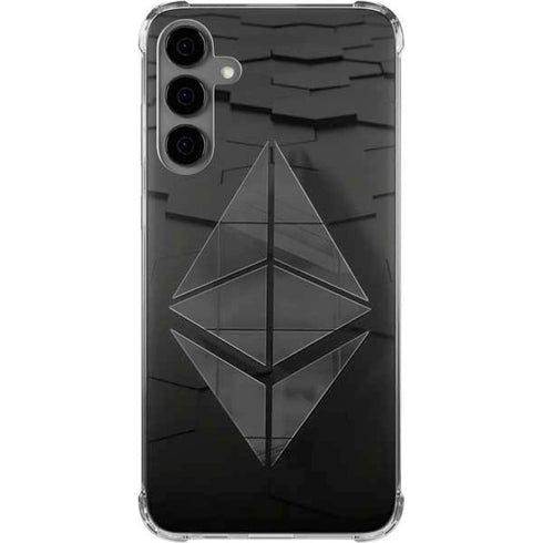 Ethereum Textured Logo Galaxy S24 Plus Clear Case