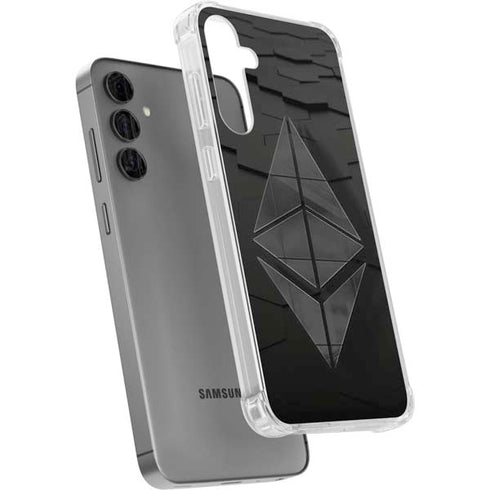 Ethereum Textured Logo Galaxy S24 Plus Clear Case