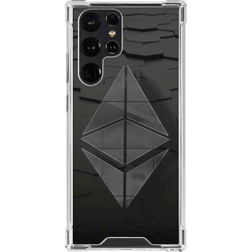 Ethereum Textured Logo Galaxy S24 Ultra Clear Case