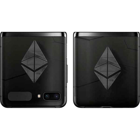 Ethereum Textured Logo Galaxy Z Flip Skin