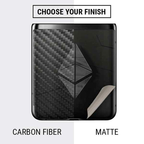 Ethereum Textured Logo Galaxy Z Flip Skin