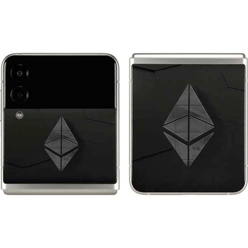 Ethereum Textured Logo Galaxy Z Flip3 5G Skin