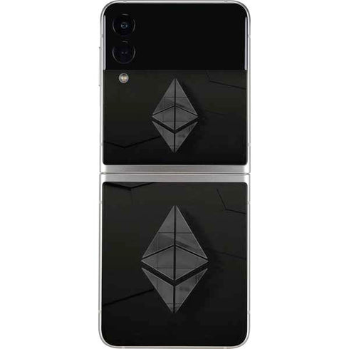Ethereum Textured Logo Galaxy Z Flip3 5G Skin
