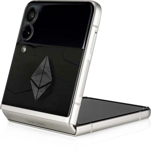 Ethereum Textured Logo Galaxy Z Flip3 5G Skin
