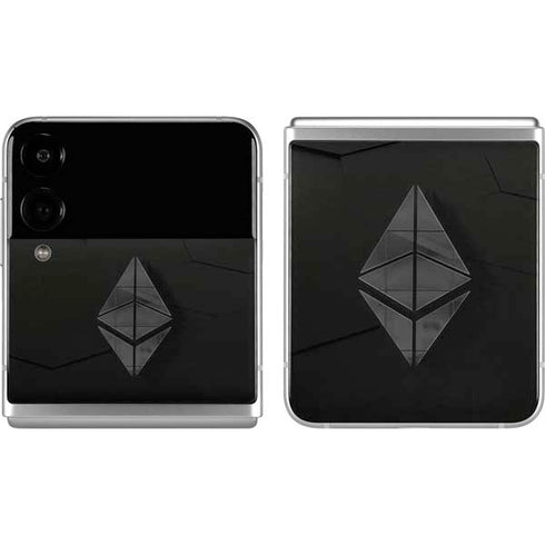 Ethereum Textured Logo Galaxy Z Flip4 5G Skin