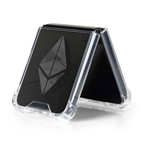 Ethereum Textured Logo Galaxy Z Flip5 5G Clear Case