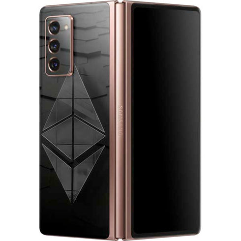 Ethereum Textured Logo Galaxy Z Fold2 5G Skin