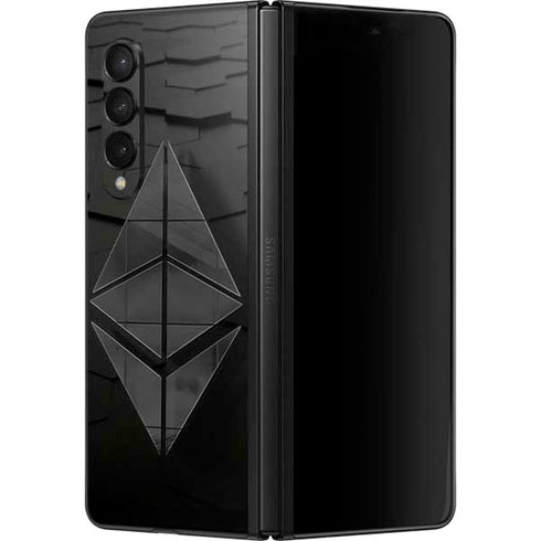Ethereum Textured Logo Galaxy Z Fold3 5G Skin