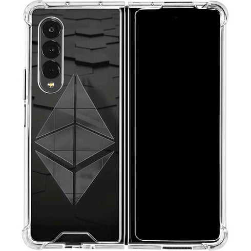 Ethereum Textured Logo Galaxy Z Fold4 5G Clear Case