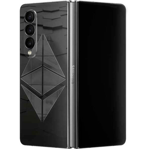 Ethereum Textured Logo Galaxy Z Fold4 5G Skin