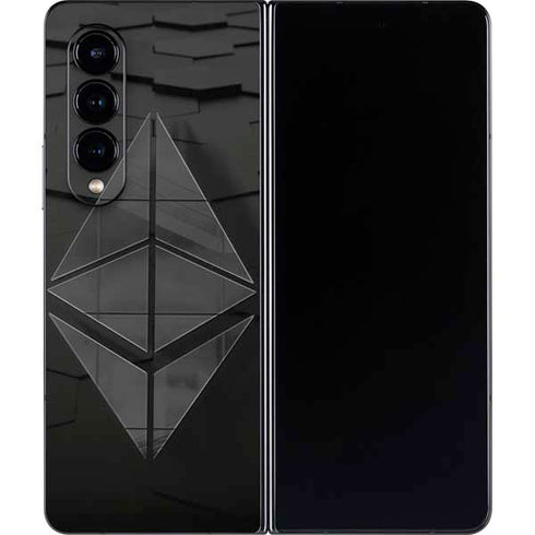 Ethereum Textured Logo Galaxy Z Fold4 5G Skin