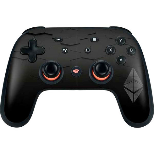 Ethereum Textured Logo Google Stadia Controller Skin