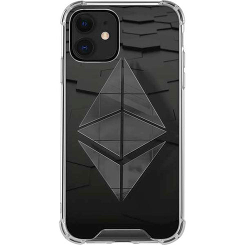 Ethereum Textured Logo iPhone 12 Clear Case