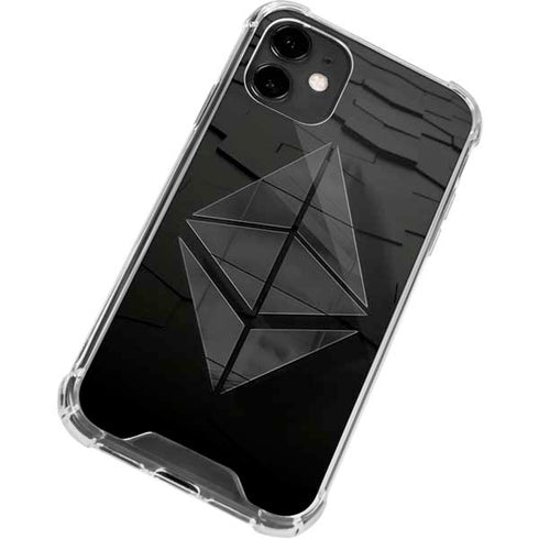 Ethereum Textured Logo iPhone 12 Clear Case
