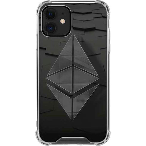 Ethereum Textured Logo iPhone 12 Mini Clear Case