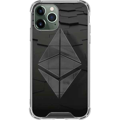 Ethereum Textured Logo iPhone 12 Pro Clear Case