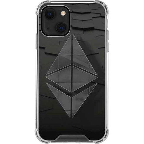 Ethereum Textured Logo iPhone 13 Clear Case