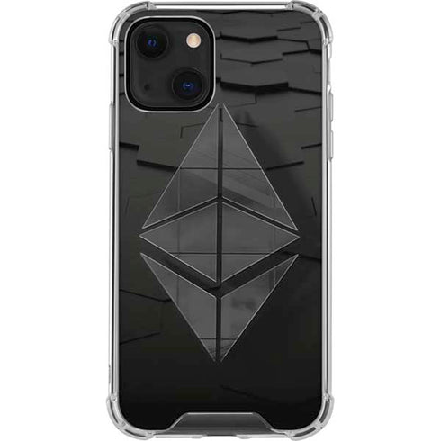Ethereum Textured Logo iPhone 13 Mini Clear Case