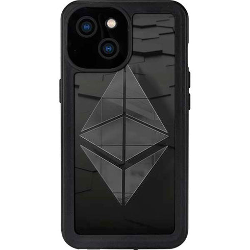 Ethereum Textured Logo iPhone 13 Mini Waterproof Case