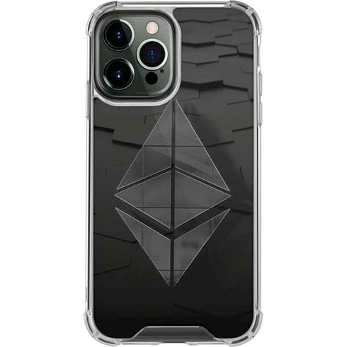 Ethereum Textured Logo iPhone 13 Pro Max Clear Case