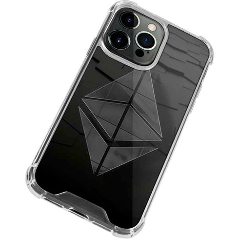 Ethereum Textured Logo iPhone 13 Pro Max Clear Case