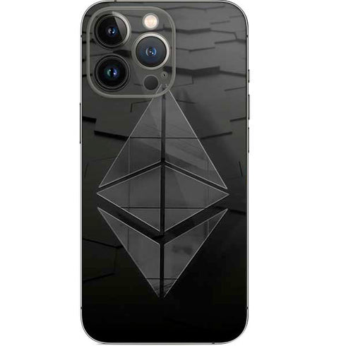 Ethereum Textured Logo iPhone 13 Pro Skin