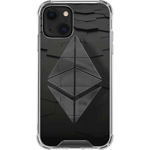 Ethereum Textured Logo iPhone 14 Clear Case