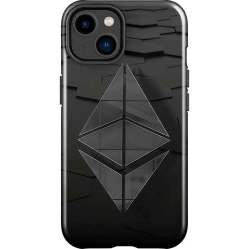 Ethereum Textured Logo iPhone 14 Plus Impact Case