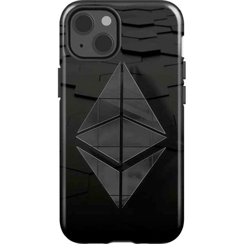 Ethereum Textured Logo iPhone 14 Impact Case