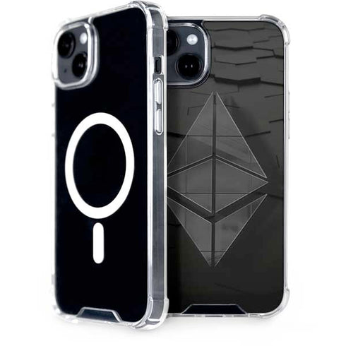 Ethereum Textured Logo iPhone 15 Plus MagSafe Case