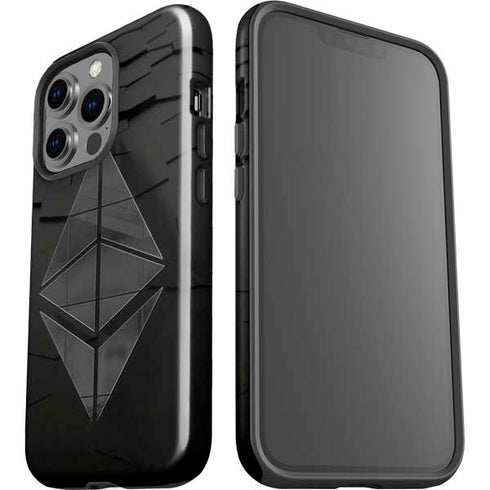 Ethereum Textured Logo iPhone 14 Pro Impact Case