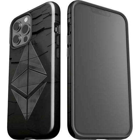 Ethereum Textured Logo iPhone 15 Pro Max Impact Case