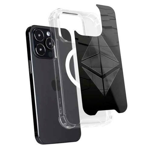 Ethereum Textured Logo iPhone 15 Pro Max MagSafe Case