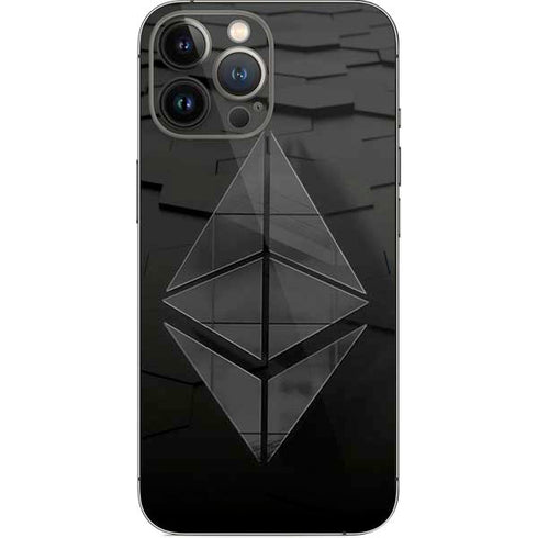 Ethereum Textured Logo iPhone 14 Pro Max Skin