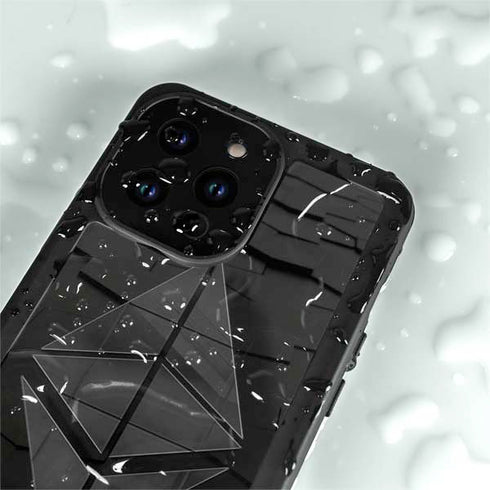 Ethereum Textured Logo iPhone 14 Pro Max Waterproof Case