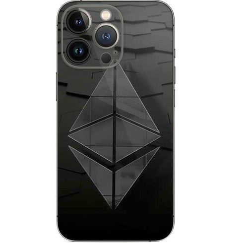 Ethereum Textured Logo iPhone 15 Pro Skin