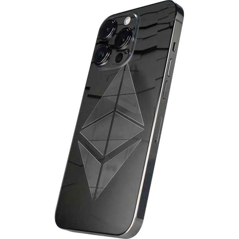 Ethereum Textured Logo iPhone 15 Pro Skin
